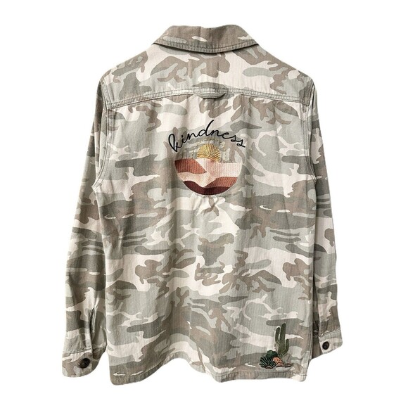 Dear John Womens Size Small Desert Sage Camo Embroidered Roxie Denim Jacket EUC - Picture 8 of 13